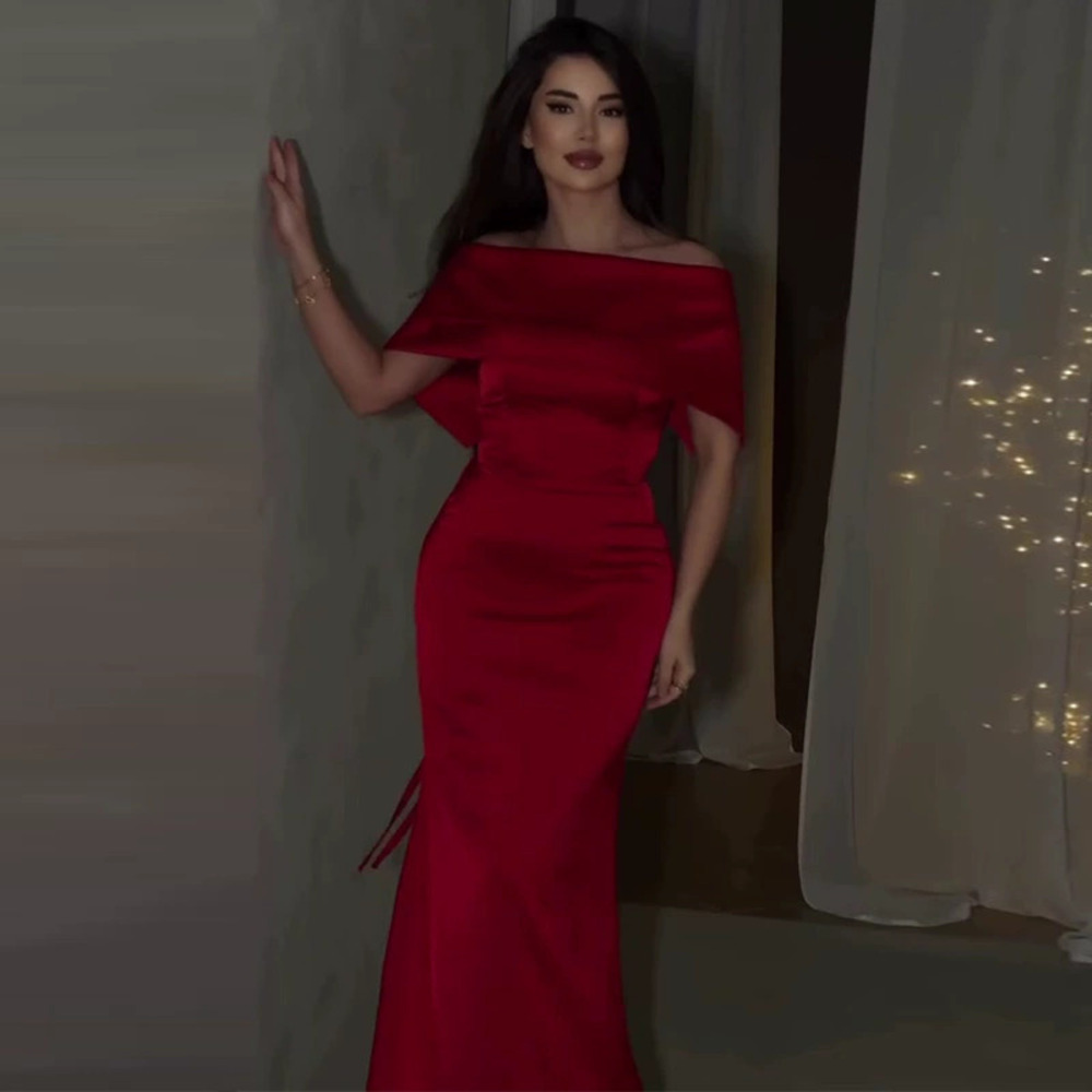 Forever 21 Summer Red Elegant Off-Shoulder Bodycon Dress